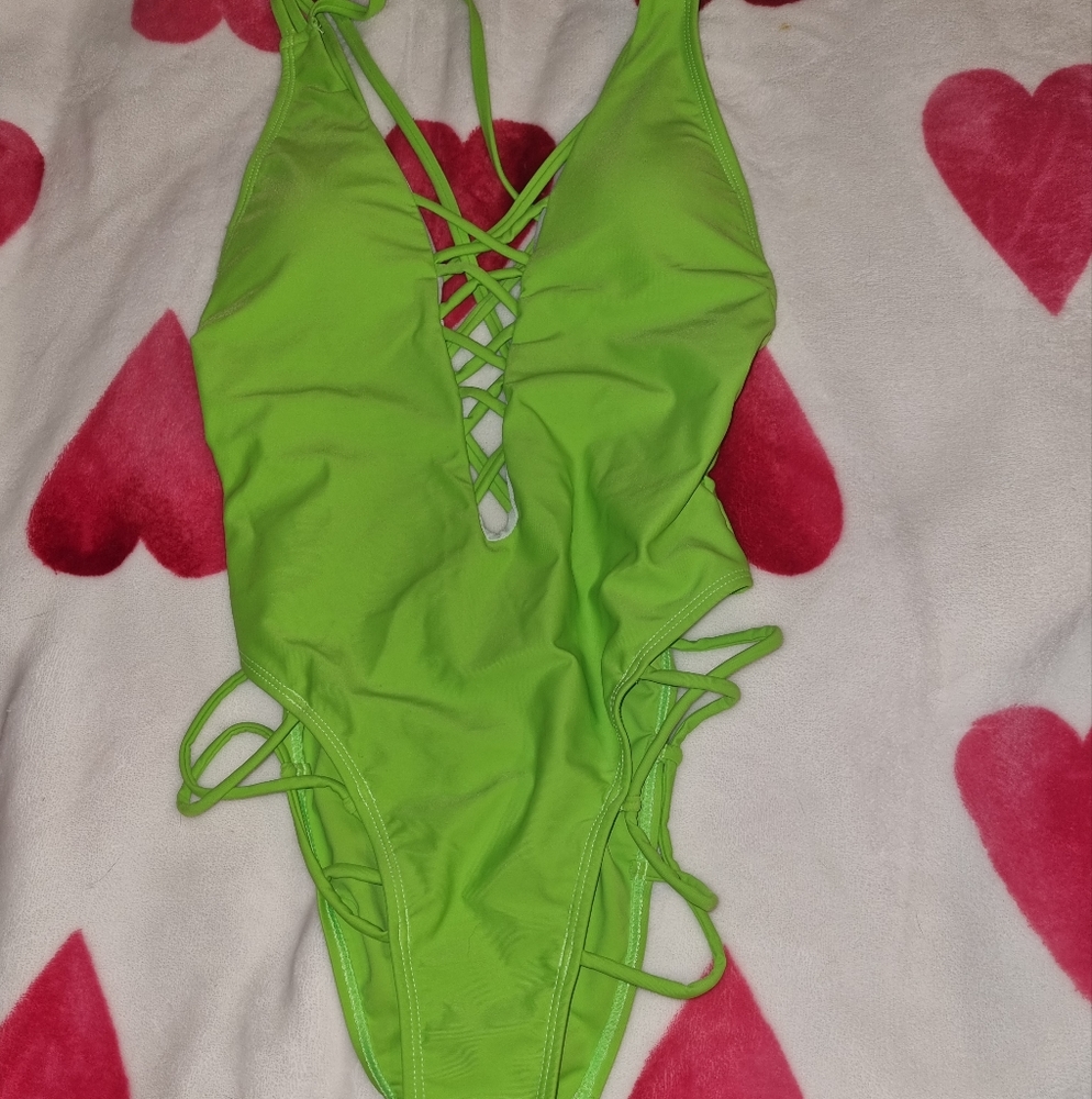 green sexy bikini